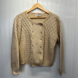 Vintage SKYR Cableknit Double Breasted Sweater Sz M‎